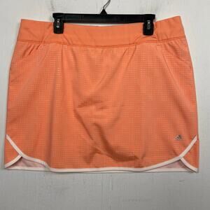 Adidas Women's Orange Active Tennis Golf Pull On Skort Size Extra Large